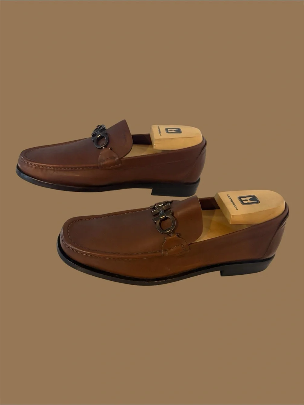 Men's Brown Leather Bit Loafers